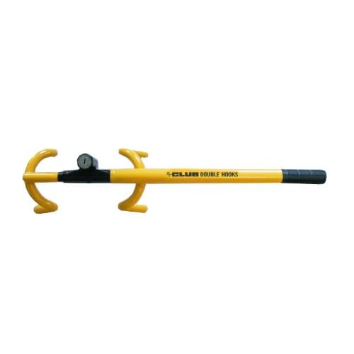 Winner International The Club 3000 Twin Hooks Steering Wheel Lock, Yellow