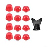 Kit di tacchetti M5 per scarpe da calcio, con chiave, in plastica antiscivolo, per scarpe da calcio, confezione da 12 pezzi, colore rosso