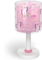 Dalber Kinder Tischlampe Nachttischlampe kinderzimmer Einhörner Tiere Unicorns, Kinderzimmer, Nachttischlampe, 41591, E14, Rosa
