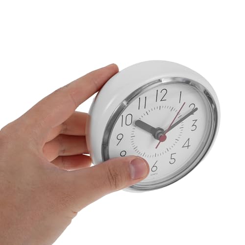 Reloj silencioso para baño compacto DECHOUS de plástico resistente al agua 5