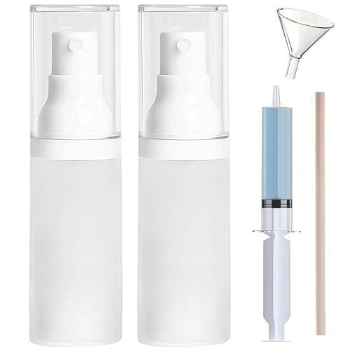 Image of FaceBucks 1oz/30ml-Small Spray Bottle 360° Angle Work, Portable Refillable Leak Proof Travel Mini Spray Bottle.For Perfume Toner Hair spray Facial Moisturizing 【1oz/30ml-(Pack of 2) & Spary Bottle】