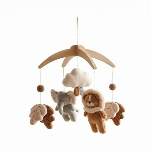 Móvil cuna bebé de diseño agradable y ornamentos suaves para recién nacido