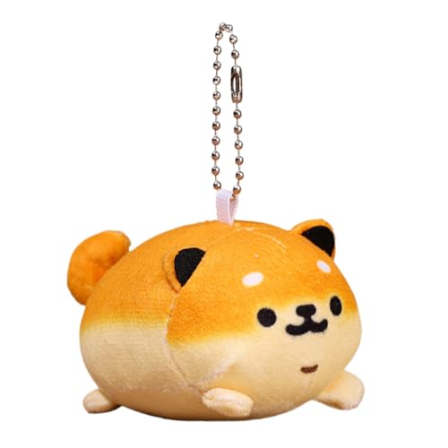 Shiba Innu Perro Tomando Keynchain - Lindo Juguete Animal De Felpa, Tela De Felpa, De La Puerta, Silueta Suave | Accesorio De Bolsas Llaves De Perros De Perro Miinni, Pequeño Juguete