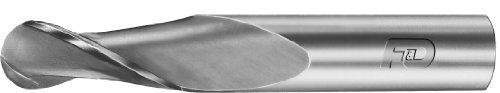 Image of F&D Tool Company 23182 Two Flute, Single End, Ball Nose, Solid Carbide Endmill, 1 /16 inch Mill Diameter, 1 /8 inch Shank Diameter, 1 /4 inch Flute Length, 1 1 /2 inch Overall length