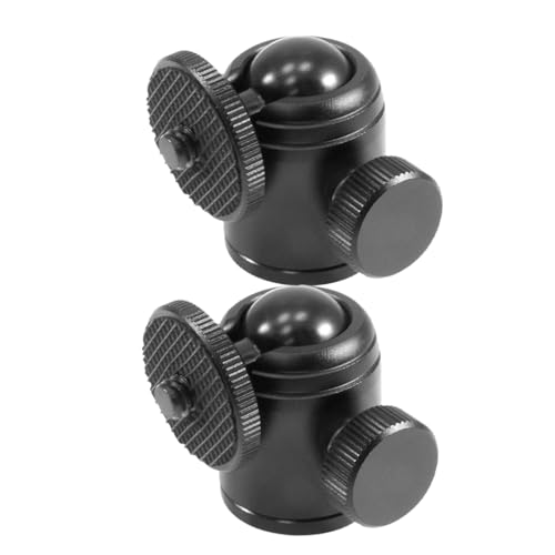 MERRYHAPY Aluminum Alloy Camera Mount Adapter Set 1/4 3/8 Screw Rotating Ball Head for Secure Camera Positioning