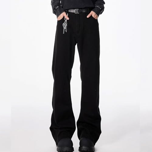 Mens Relaxed Bootcut Jeans Causal Straight Leg Bell Bottom Jeans Vintage Stretch Slim Fit Flared Denim Pants4