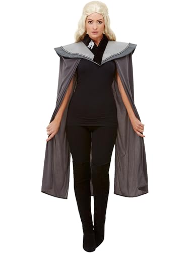 Smiffys Cape médiévale pour femme, Gris Halloween