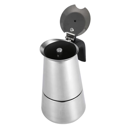 Tixiyu Cafetera de acero inoxidable de 100 ml/200 ml/300 ml/450 ml para camping u oficina en casa (100 ml)