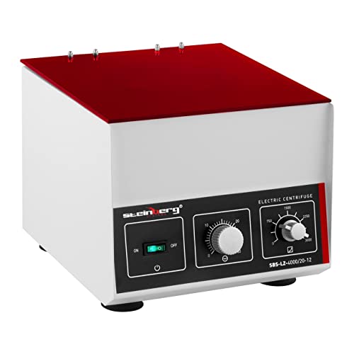 Steinberg Systems Laborzentrifuge Tischzentrifuge (12 x 20 ml, 180 W, RZB 1150 xg, 3000 U/min, Timer 30 min, 28 x 32 x 24,6 cm, inkl. Röhrchen)