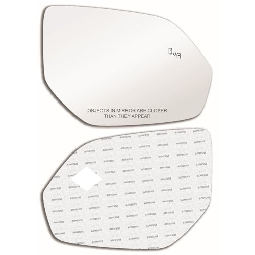 Blind Spot Mirror Glass with Full Size Adhesive for 2018-2026 Volkswagen Atlas Passenger Side View Right RH