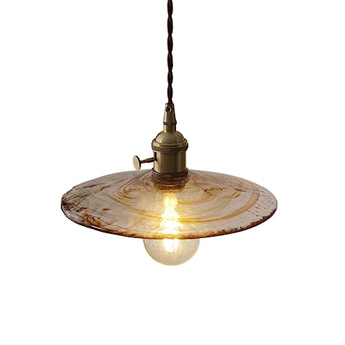 Abat-jour en verre suspension E27 style industriel nordique pour luminaire de plafond chambre