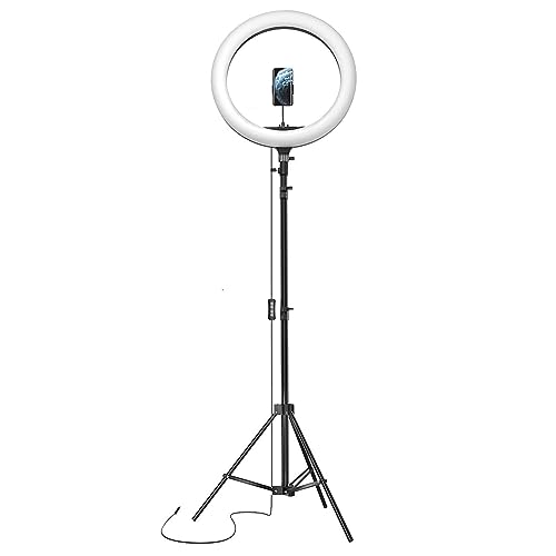 Tygot Professional (14 Inch) Led Ring Light with 7 Feet Tripod Stand for Mobile Phones & Camera, 3 Temperature Mode Dimmable Lighting, Photo-Shoot, Video Shoot, Makeup & More Tygot Professional (14 Inch) Led Ring Light with 7 Feet Tripod Stand for Mobile Phones & Camera, 3 Temperature Mode Dimmable Lighting, Photo-Shoot, Video Shoot, Makeup & More
