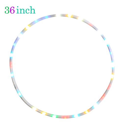 image for 36 inch LED Hoop, willway 28 Color Strobing and Changing Hoop Light Up
