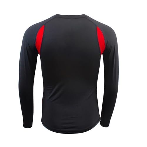 VPRO Eishockey - Schnelltrocknenanzug - langärmliges Oberteil und Hose,Erwachsene-Schnelltrockenhose Sport-Schrittschutzhose Spezial-T (Heranwachsende(JR), Rot, L)