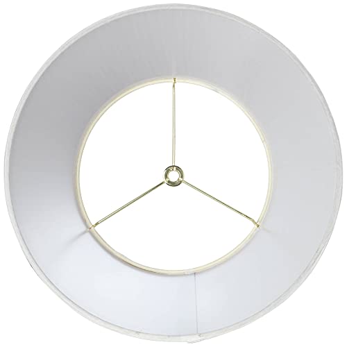 Empire Lamp Shade White Mushroom Pleated Small 8" Top X 12" Bottom X 8" High Spider With Replacement Harp And Finial Fitting - Springcrest #TOP4