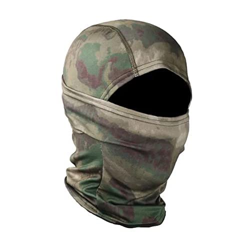 Inception Pro Infinite,Militärische Sturmhaube,taktisch,Balaclava,Kapuze,Winddicht,Snowborad,Motorrad,Wintersport,Maske,Mehrzweck,Atmungsaktiv,Nackenschutz, Camouflage Grün und Dunkelorange, One size