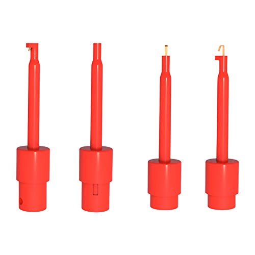 Goupchn 2Pcs 4Mm Banana Plug To Test Hook Clips Test Leads Copper Soft Cable Wires For Multimeter Electrical Testing 500V 5A #TOP2