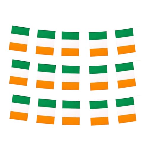 Ireland Flag Irish Flag, Small String Ireland Flags Mini Irish Flags Banner, Used for Party School Sports Events Patriotic Festival Decorations