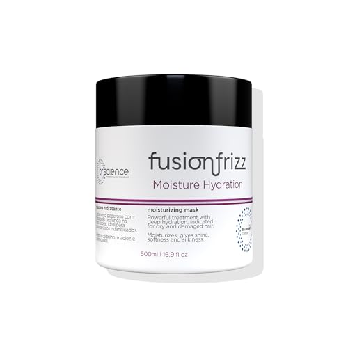 Máscara Capilar Brscience Fusionfrizz Moisture Hydration 500ml – Hidratação Profunda, Brilho, Maciez e Redução de Frizz para Cabelos Secos, Ressecados ou Danificados
