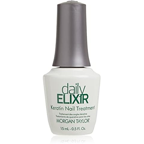 Morgan Taylor Daily Elixir Keratin Treatment, Base Coat For Nails, Long Lasting Nail Polish, Strengthening Base Coat, 0.5 oz. Cover