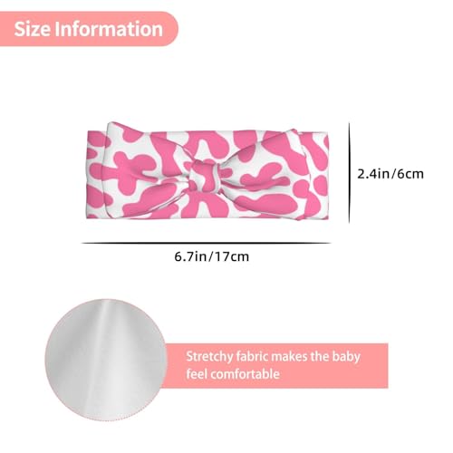 Pink Cow Print Cute Baby Girl Bows Headbands Baby Girls Newborn Headbands Infant Toddlers 0-6 Months3