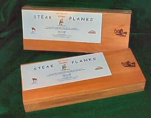 Western Red Alder Steak Planks 6 x 15 x 1/2 inch thick (Case of 24)