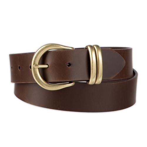 Levi's Women's Casual Double Metal Loop Belt, Brown, Medium