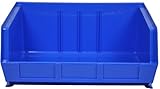 Pack of 5 x Rhino Tuff Bin60 Plastic Storage Parts Bins - Large Stacking Component Box Ideal for Garage Workshop or Warehouse Picking Bin