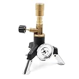 Laboratory Butane Burner, Portable Bunsen Burner Kit with Tripod, Adjustable Flame Intensity, Fast Heating and Compact, for Butane Canister Outdoor Cooking Camping