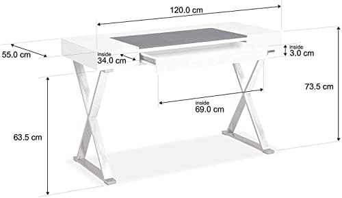 Centurion Supports ADONIS Oak and Chrome Ergonomic Home Office Computer Desk