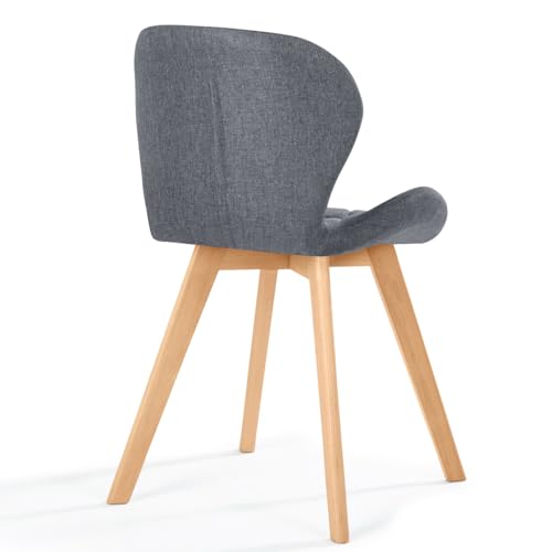 MARKET Lot de 4 chaises ROBINE Tissu - vue 5