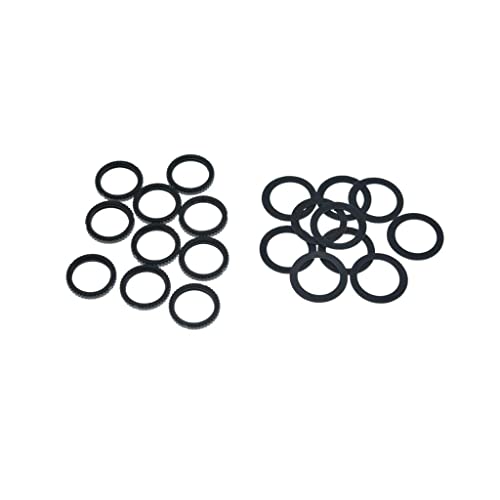 KAISH Pack of 10 Metric Thread M12 Guitar Toggle Switch Nut 3 Way Toggle Switch Nut Washer for Epi Les Paul LP SG or Import Les Pauls Black