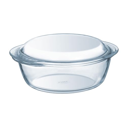 Pyrex Essentials Glass round Casserole High resistance 1.6 L (+ 0.5L Lid)