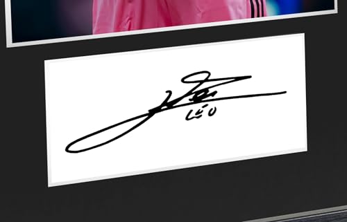Large Season 2024/25 Lionel Messi Celebration With Precision Cut Logo Inter Miami CF Signed Autographed Signed Signature Photograph Picture Frame Football Soccer Poster Gift Black Mount by Kitbags & Lockers - Image 3