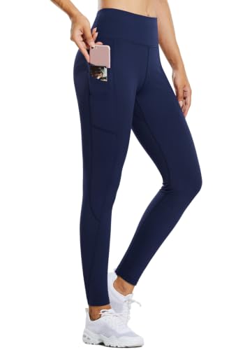 baleaf Thermal Leggings for Women Fleece Lined Warm Winter 27' Navy M