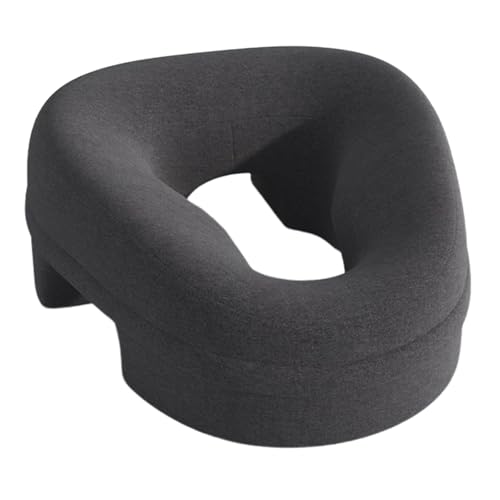 Almohada para dormir del estómago: diseño de cara de cara contorneada, almohadilla de descanso de masaje de tela suéter | Reposacabezas propensos ajustables, solución de soporte terapéutico, comodidad
