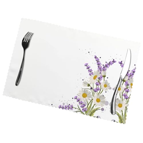 Sets de table de Noël anti-chaleur et faciles à nettoyer x6