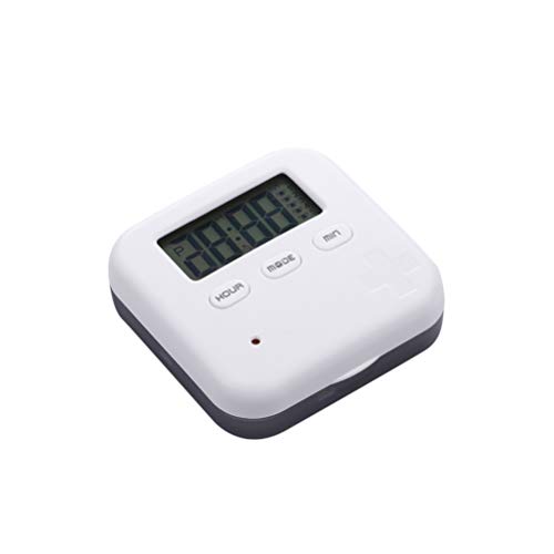 Cabilock Mini caixa de comprimidos eletrônica, 4 compartimentos, caixa de comprimidos digital, lembr