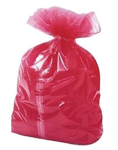 Colour Coded 'Refuse/Bin Liners Sacks Waste Bags - Red - Size 457 x 724 x 965 mm - 90Litre British Made (100)
