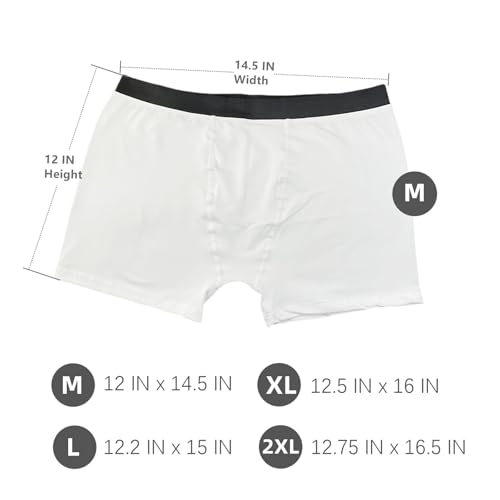 Sublimation Men Boxer Briefs Blank Polyester White Underwear for Men 4 Packs2