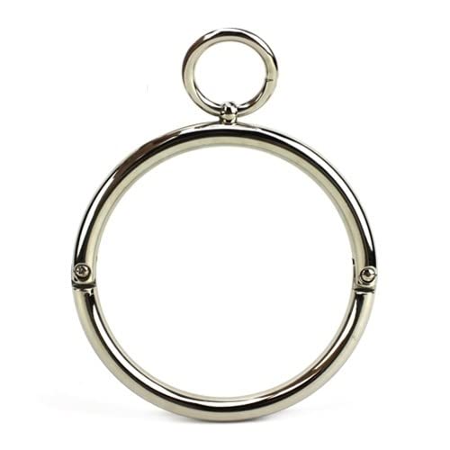 Bondage Masters Collier BDSM verrouillable en acier avec anneau torique