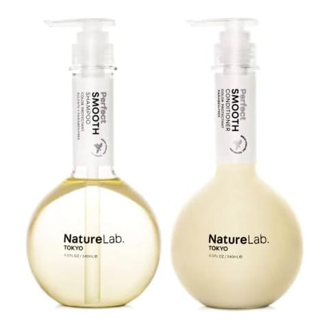 NATURELAB. TOKYO Perfect Smooth Shampoo & Conditioner: Weightless Frizz Control for Smoother, Healthier Hair and Scalp I 11.5 FL OZ Each Cover