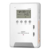 MPPT ソーラーチャージャーコントローラー 最大入力1100w 12V 24V 自動 最大PV 100V入力 最大電力点追従型(MPPT) 高追跡効率 高変換効率 LCD液晶画面付き 温度センサー付き 太陽光発電用 鉛酸/リン酸鉄リチウム/三元リチウムに適用 (40A)