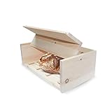 Zirben Brotkistl Brotkasten 45x16x25 cm BxHxT mit herausnehmbarem Zirbenholz-Gitter