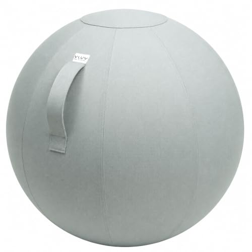 VLUV® BOL LEIV Sitzball mit Möbel-Stoffbezug Silver (Silber) Ø 70-75cm