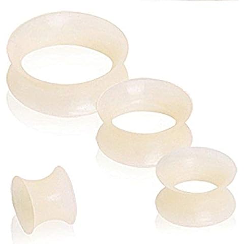 WildKlass Jewelry Ultra Thin Soft and Smooth Silicone Earskin Flesh Tone Plug Cover