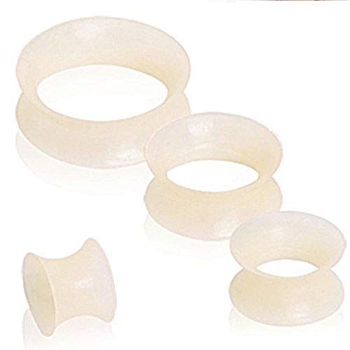 WildKlass Jewelry Ultra Thin Soft and Smooth Silicone Earskin Flesh Tone Plug