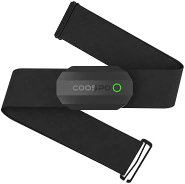 COOSPO Bluetooth Heart Rate Monitor,BLE ANT+ Heart Rate Chest Strap Monitor,Dual HRM Heart Rate Sensor Compatible with Peloton,Zwift,DDP Yoga,Strava,Polar,Wahoo,Garmin Watches,GPS Bike Computers