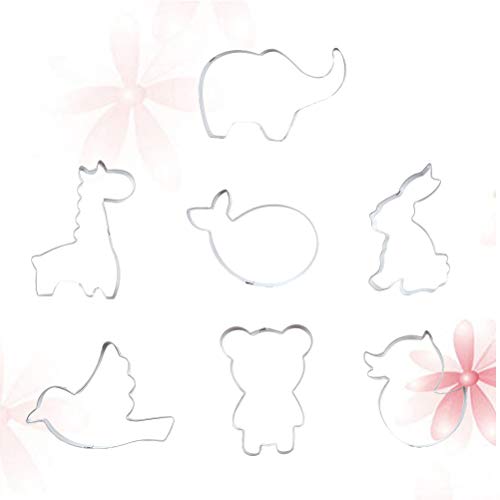 UPKOCH 7 peças Cortadores de aço inoxidável Moldes de biscoito cortadores de biscoito Fondant Biscui