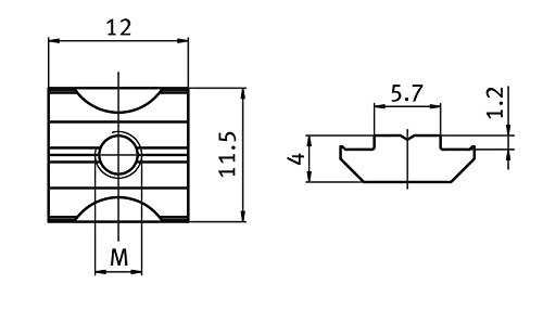 Nut Pierre VA Nut 6 M4 Type B pour fixation stable sans glissement - 3